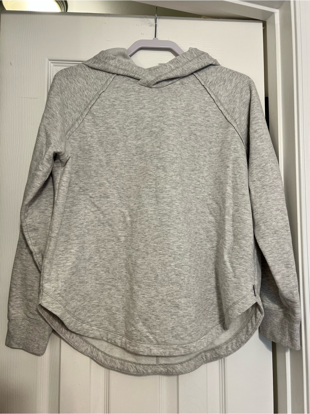 Eddie Bauer Light Gray Hooded Pullover Sweatshirt